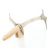 Поясной фаллоимитатор с мошонкой телесного цвета - 18 см. - LOVETOY (А-Полимер) - купить с доставкой в Нижнекамске