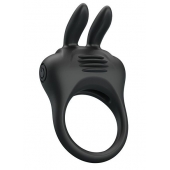 Черное эрекционное кольцо с вибрацией Davion - Baile - в Нижнекамске купить с доставкой