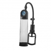 Прозрачная вакуумная помпа с манометром Deluxe Penis Pump - Dream Toys - в Нижнекамске купить с доставкой