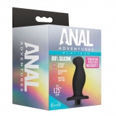 Черный анальный вибромассажёр Silicone Vibrating Prostate Massager 02 - 10,8 см. - Blush Novelties - в Нижнекамске купить с доставкой