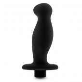 Черный анальный вибромассажёр Silicone Vibrating Prostate Massager 02 - 10,8 см. - Blush Novelties - в Нижнекамске купить с доставкой
