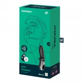 Черный анальный вибратор Hot Passion с функцией нагрева - Satisfyer - в Нижнекамске купить с доставкой