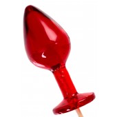 Красный леденец в форме малой анальной пробки со вкусом виски - Sosuчki - купить с доставкой в Нижнекамске