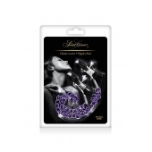 Зажимы для сосков с фиолетовой цепочкой Sweet Caress Nipple Chain - Sweet Caress - купить с доставкой в Нижнекамске
