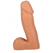 Пустотелый фаллоимитатор с мошонкой - 15,5 см. - Джага-Джага