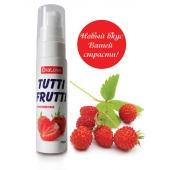 Гель-смазка Tutti-frutti с земляничным вкусом - 30 гр. - Биоритм - купить с доставкой в Нижнекамске