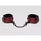 Красно-черные наручники Reversible Faux Leather Wrist Cuffs - Fifty Shades of Grey - купить с доставкой в Нижнекамске