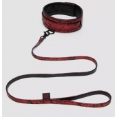 Стильный ошейник с поводком Reversible Faux Leather Collar and Lead - Fifty Shades of Grey - купить с доставкой в Нижнекамске
