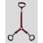 Ошейник с наручниками Reversible Faux Leather Collar and Wrist - Fifty Shades of Grey - купить с доставкой в Нижнекамске