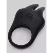 Черное эрекционное виброкольцо Sensation Rechargeable Vibrating Rabbit Love Ring - Fifty Shades of Grey - в Нижнекамске купить с доставкой