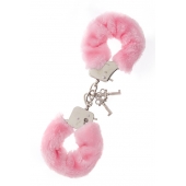 Металлические наручники с розовой меховой опушкой METAL HANDCUFF WITH PLUSH PINK - Dream Toys - купить с доставкой в Нижнекамске