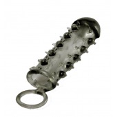 Дымчатая стимулирующая насадка с закрытой головкой SAMURAI PENIS SLEEVE BLACK - 14,5 см. - NMC - в Нижнекамске купить с доставкой