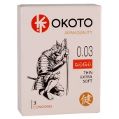Тонкие презервативы OKOTO Thin Extra Soft - 3 шт. - Sitabella - купить с доставкой в Нижнекамске