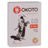 Ультратонкие презервативы OKOTO Ultra Thin - 3 шт. - Sitabella - купить с доставкой в Нижнекамске