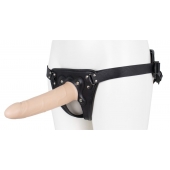 Пустотелый страпон Harness CLASSIC с бандажом - 19,5 см. - LOVETOY (А-Полимер) - купить с доставкой в Нижнекамске