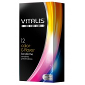 Цветные ароматизированные презервативы VITALIS PREMIUM color   flavor - 12 шт. - Vitalis - купить с доставкой в Нижнекамске