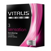 Презервативы с пупырышками и кольцами VITALIS PREMIUM sensation - 3 шт. - Vitalis - купить с доставкой в Нижнекамске