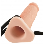 Телесный реалистичный фаллоимитатор с полостью Silicone Hollow Extension - 20 см. - Pipedream - купить с доставкой в Нижнекамске