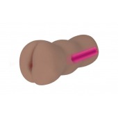 Коричневый вибромастурбатор-анус TONGGGO-Black Angel Auto - KOKOS - в Нижнекамске купить с доставкой