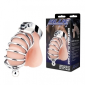 Серебристая клетка для члена Urethral Play Cage - BlueLine - купить с доставкой в Нижнекамске