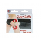 Металлические наручники с чёрной меховой опушкой - Dream Toys - купить с доставкой в Нижнекамске