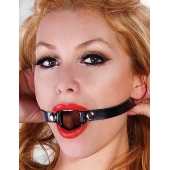 Чёрный кляп с кольцом - Lux Fetish - купить с доставкой в Нижнекамске