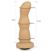 Телесная рельефная насадка Harness - 14,2 см. - LOVETOY (А-Полимер) - купить с доставкой в Нижнекамске