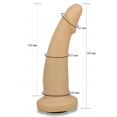 Телесная гладкая насадка Harness - 14,7 см. - LOVETOY (А-Полимер) - купить с доставкой в Нижнекамске