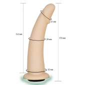 Телесная гладкая насадка-фаллоимитатор Harness - 17 см. - LOVETOY (А-Полимер) - купить с доставкой в Нижнекамске