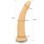 Телесная гладкая насадка-фаллоимитатор Harness - 20 см. - LOVETOY (А-Полимер) - купить с доставкой в Нижнекамске