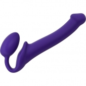 Фиолетовый безремневой страпон Silicone Bendable Strap-On - size M - Strap-on-me - купить с доставкой в Нижнекамске