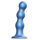 Голубая насадка Strap-On-Me Dildo Plug Balls size L - Strap-on-me - купить с доставкой в Нижнекамске
