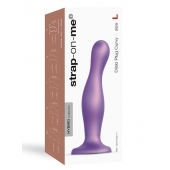 Фиолетовая насадка Strap-On-Me Dildo Plug Curvy size L - Strap-on-me - купить с доставкой в Нижнекамске