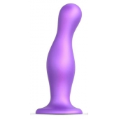 Фиолетовая насадка Strap-On-Me Dildo Plug Curvy size L - Strap-on-me - купить с доставкой в Нижнекамске