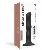 Черная насадка Strap-On-Me Dildo Geisha Balls size M - Strap-on-me - купить с доставкой в Нижнекамске