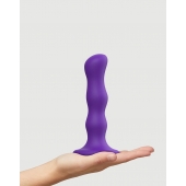 Фиолетовая насадка Strap-On-Me Dildo Geisha Balls size M - Strap-on-me - купить с доставкой в Нижнекамске