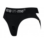 Черные трусики для насадок Heroine Lingerie Harness - size S - Strap-on-me - купить с доставкой в Нижнекамске