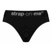 Черные трусики для насадок Heroine Lingerie Harness - size L - Strap-on-me - купить с доставкой в Нижнекамске