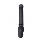 Черный безремневой вибрострапон Silicone Bendable Strap-On - size XL - Strap-on-me - купить с доставкой в Нижнекамске