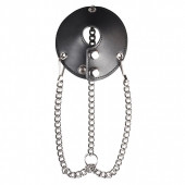 Утяжка для мошонки из искусственной кожи с цепочками PARACHUTE BALL STRETCHER - BlueLine - купить с доставкой в Нижнекамске