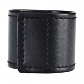 Хомут-утяжка для мошонки из искусственной кожи на липучке VELCRO BALL STRETCHER- 4 см. - BlueLine - в Нижнекамске купить с доставкой