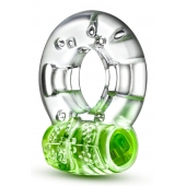 Зеленое эрекционное виброкольцо Arouser Vibrating C-Ring - Blush Novelties - в Нижнекамске купить с доставкой