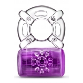 Фиолетовое эрекционное виброкольцо One Night Stand Vibrating C-Ring - Blush Novelties - в Нижнекамске купить с доставкой