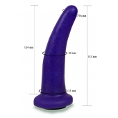 Фиолетовая гладкая изогнутая насадка-плаг - 13,3 см. - LOVETOY (А-Полимер) - купить с доставкой в Нижнекамске