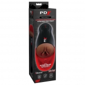 Коричневый мастурбатор-вагина с вибрацией Fuck-O-Matic 2 - Pipedream - в Нижнекамске купить с доставкой