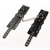 Узорчатые кожаные оковы с регулируемыми ремешками - Crazy Handmade - купить с доставкой в Нижнекамске