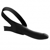 Черный кляп-страпон Masters Mini Face Fuck Strap-On - 14 см. - XR Brands - купить с доставкой в Нижнекамске