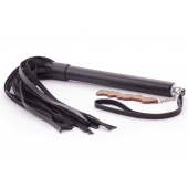 Черная кожаная плеть  Индиго  - 50 см. - Crazy Handmade - купить с доставкой в Нижнекамске