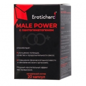 Капсулы для мужчин Erotichard male power с пантогематогеном - 20 капсул (0,370 гр.) - Erotic Hard - купить с доставкой в Нижнекамске