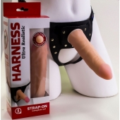 Страпон Харнесс из трусиков и насадки-фаллоса - 17,5 см. - LOVETOY (А-Полимер) - купить с доставкой в Нижнекамске